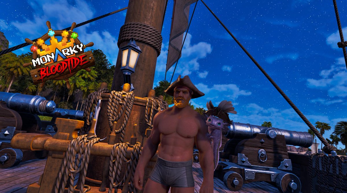 WS_WolfStar's tweet photo. Greetings from Captain WolfStar and First Mate Tide-al Wave
#Monarky #Bloodtide https://t.co/WFDE6xumfh