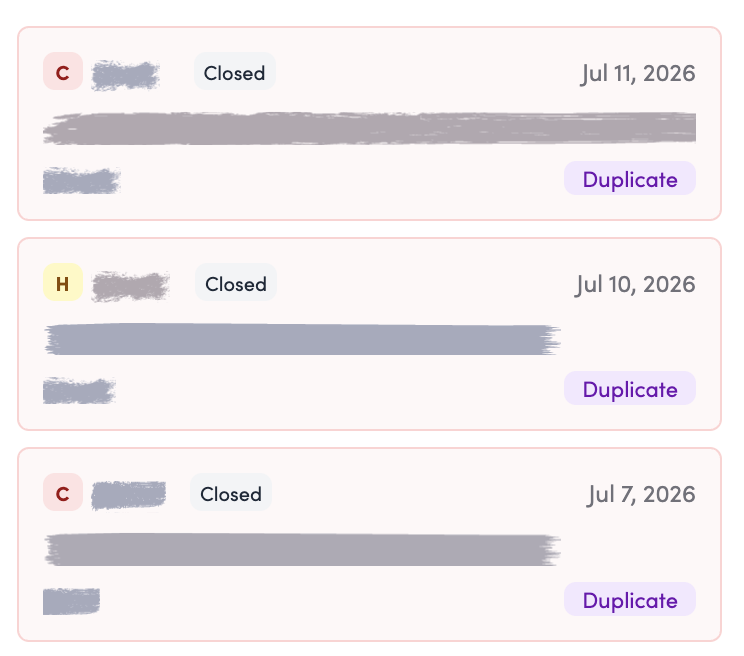 apetov_'s tweet photo. A duplicate is OOS in practice: Immunefi and the project already know about the bug and they've already received a report on it. But this isn't visible anywhere, so the bug hunter submits the same bug blind, and it gets rejected as a duplicate. The hunter already loses time writing and submitting that report.

Why should it also count against their accuracy stats? @immunefi