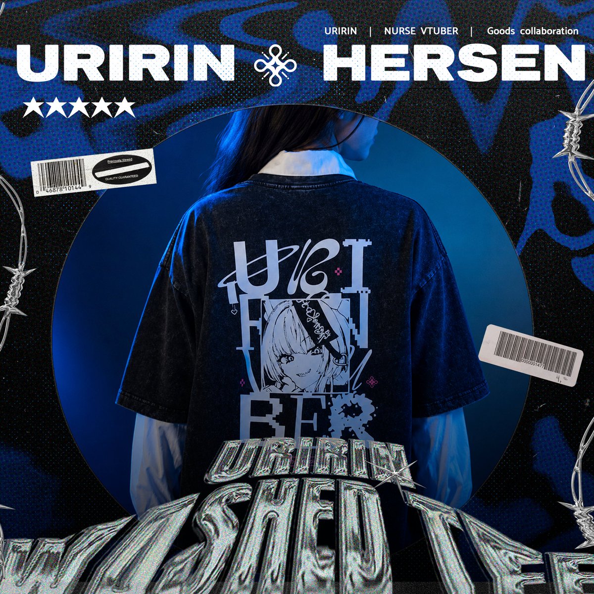 U00Vtuber's tweet photo. 【 幽李鈴 x HERSEN 】

全新聯名｜幽靈水洗TEE 上架啦！！！👻
絕讚預購中｜https://t.co/uGHLPvLMwL 　(　至8/3截止！)
-
幽靈醫院開放穿搭入院中！
快把我穿在你身上😍 https://t.co/CdBwTX2Hqb