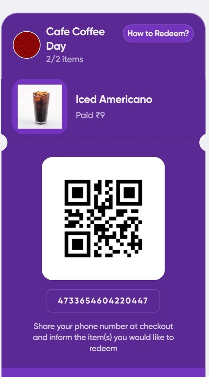 H____Shukla's tweet photo. cafe coffe day jaakr isko claim karlo Varna 13 taarik ko 11:59 pm pe expire hojyga pls https://t.co/3qi9sfr9ID