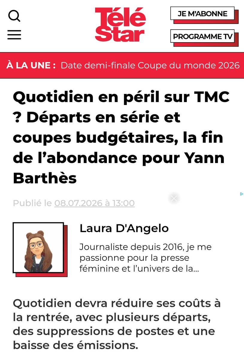 Weatherboy_fr's tweet photo. Radio Nova : "Explosion des audiences"

Quotidien de Barthes : "Départs en série et coupes budgétaires"

Voilà. Bon débarras. 😊 https://t.co/W0zGr9B4Z2