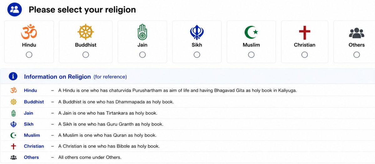 Sesha75's tweet photo. @LiveLawIndia @CensusIndia2027
Mrutunjay Kumar Narayan ji
#JaiShreeRam
Many think varna is discrimination..but it's not..it's a classification..entrusting onus of propagating one of purushartham

Thats y I beg u to include Varna in pre-test of Caste census mapped to Purushartham &amp;define hindu https://t.co/bYeltUzyQN