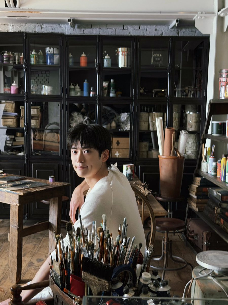Jeehyun's tweet photo. Some chapters are written in quiet rooms, where sunlight, silence, and patience become the only things needed to create something timeless. https://t.co/TNqVnv6AJA