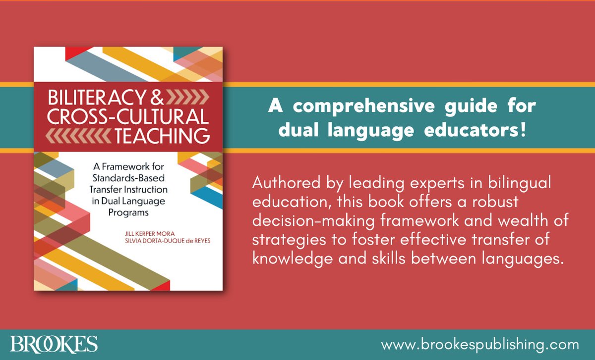 BrookesPubCo's tweet photo. Discover a model for creating inclusive, dynamic, and effective multilingual and multicultural learning environments, in this indispensable resource for K–12 dual language educators. Explore the book and order your copy here: https://t.co/C3EumpPOZR #Biliteracy #ELLs #DLLs https://t.co/04dfq0Ne9L