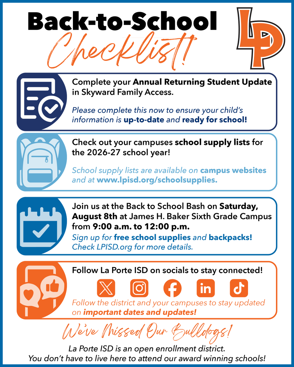 La Porte ISD tweet media