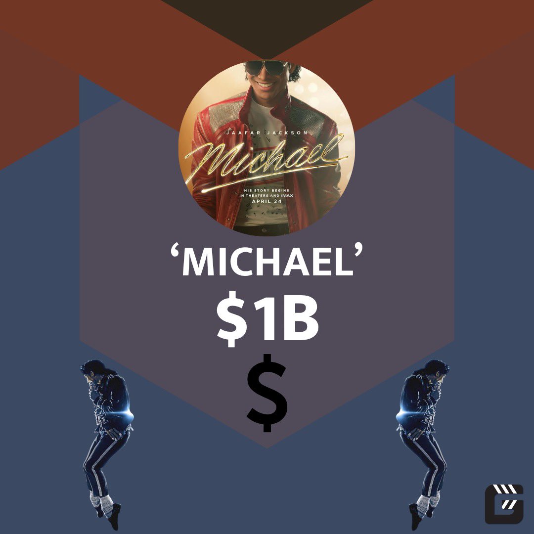 Gaffer_llc's tweet photo. ‘MICHAEL’ becomes the second 2026 release to cross $1B at the box office, joining the ranks of ‘THE SUPER MARIO GALAXY MOVIE’. https://t.co/SE005SKjYP