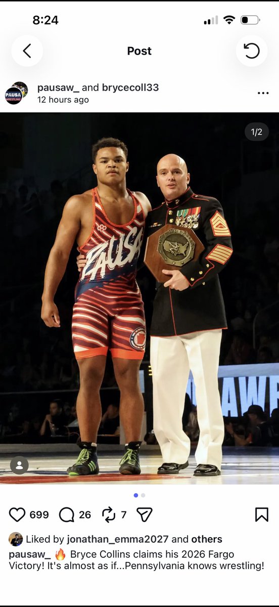 NaumanTyler412's tweet photo. Big big shout out to Canon Mcmillian stud Bryce Collins on capturing the U16 190 lb natty championship! Kids a stud! Good luck in Greco https://t.co/dNqQw4zHWC