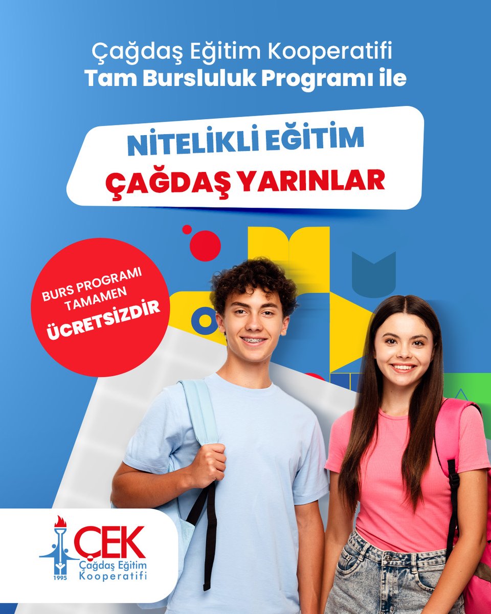 3martegitimk's tweet photo. ÇEK, hayata geçirdiği “Tam bursluluk” programıyla da LGS sınavında başarılı olan kız ve erkek öğrencilere Özel 3 Mart Halil Güleç Fen ve Ulviye Ziya Gökalp Özer Anadolu Liselerinde 4 yıl boyunca ücretsiz eğitim alma hakkı tanıyacak. https://t.co/rrSeuKfoiv