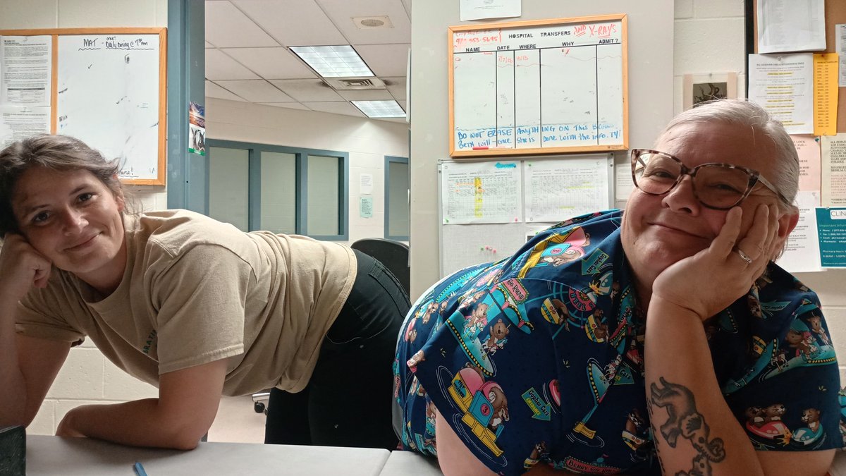 SHPJailMedical's tweet photo. When someone says, "I've got an idea..." and everyone leans in. 🤔💡 Shout out to a few of our Beaver County, PA nurses, caught in the middle of another brilliant brainstorming session. 💙 https://t.co/vIX4wrAL1h