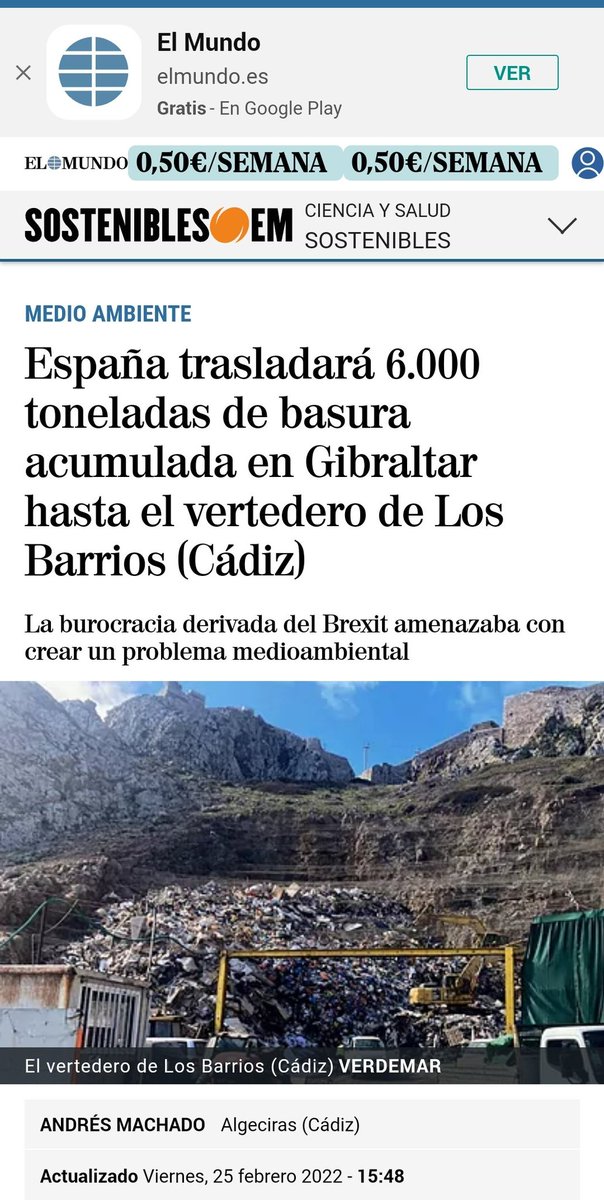 GuillermoRocaf1's tweet photo. Hola MARLASKA y también trasladamos la BASURA de GIBRALTAR a España 😱👇
Nos hemos convertido en el BASURERO de nuestros vecinos ... 😡 https://t.co/aCutnCPoA9