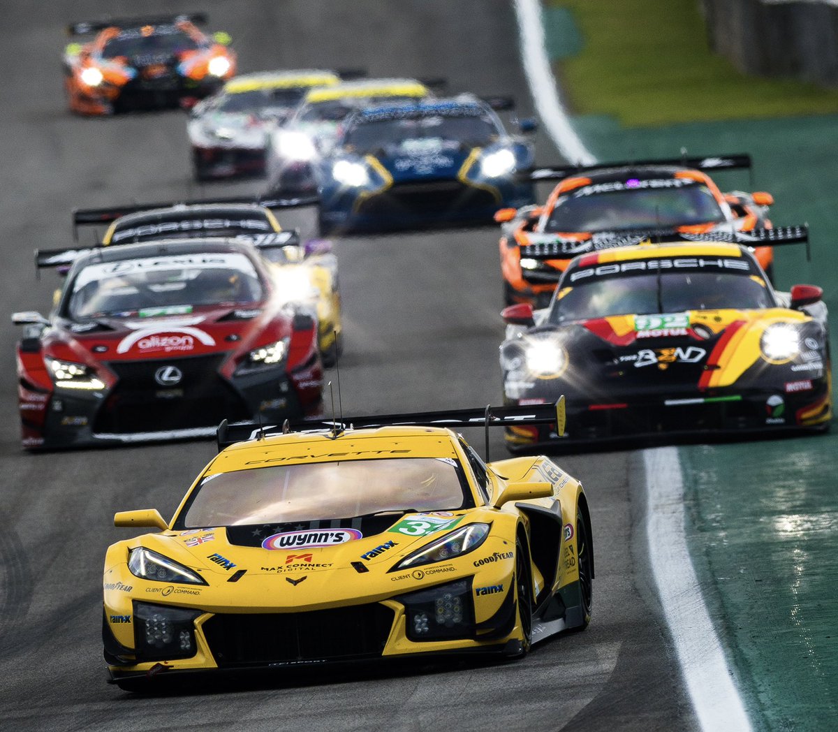 JonnyEdgar_'s tweet photo. 🏁🇧🇷 After a hard‑fought six hours of racing in Interlagos, we come away with an eighth‑place finish and remain at the top of the LMGT3 standings.

Great effort by the whole team, and congrats to the sister car (#34 Team Turkey) on making it back‑to‑back WEC wins for TF Sport 👏 https://t.co/LJmLhNGcvf