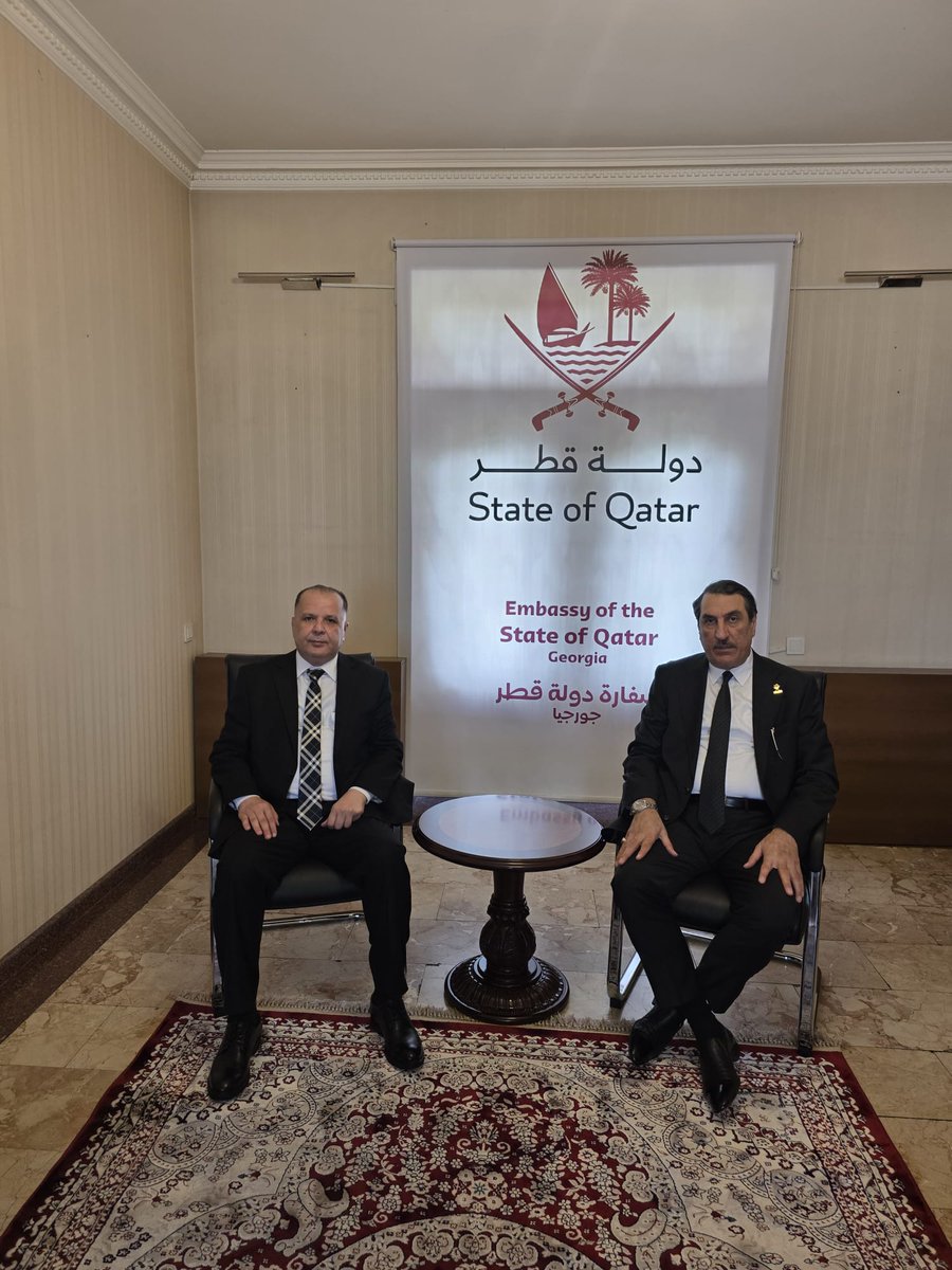 QatarEmb_TBS's tweet photo. تم اليوم افتتاح سجل العزاء في سفارة دولة قطر في جورجيا بوفاة المغفور له ان شاءالله سمو الأمير الوالد الشيخ حمد بن خليفة ال ثاني https://t.co/z9V4RECdcr