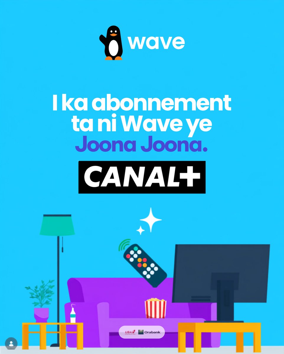 wavemm_mali's tweet photo. ✨ Famille, votre abonnement Canal+ arrive à expiration ?
Rechargez-le directement depuis Wave, sans bouger de chez vous.
Vos matchs et vos séries, sans aucune interruption 📺
Avez-vous déjà essayé ?
#wavemali #ikawariyitayé https://t.co/onyzc0zCMz