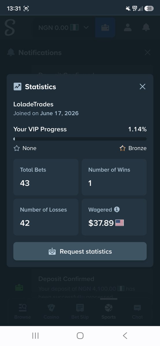 LadGood52056's tweet photo. @Stake Stake--  LoladeTrades  ♠️

I bet on Norway to Win the World Cup  but definitely Lost.

Make me Happy @Stake I'll be Glad.😀 https://t.co/Oji4sQ0vkR