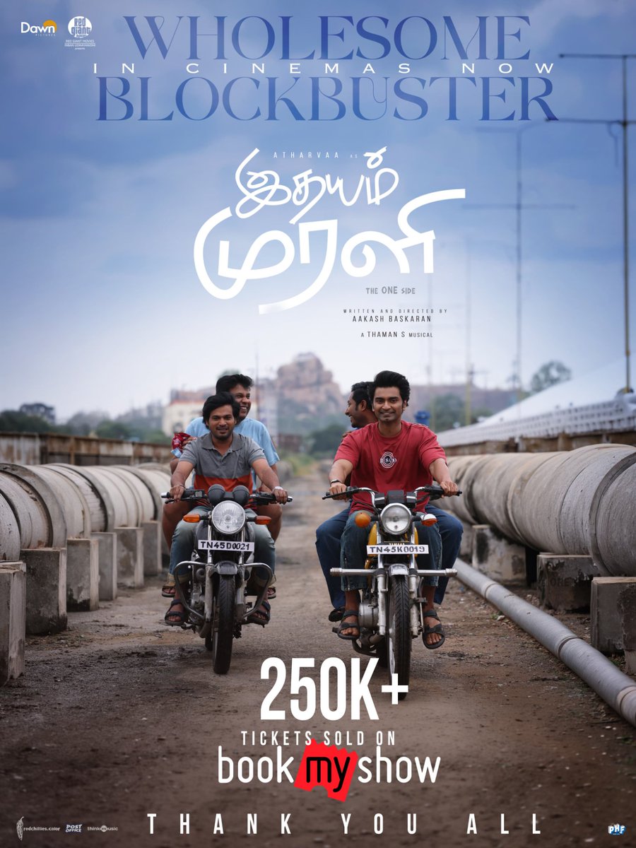 Viral_Cinema's tweet photo. #IdhayamMurali is spreading love at the box office ♥️
250K+ tickets sold on BookMyShow!

Stealing hearts successfully, in theatres near you! https://t.co/7fTYyiizY1