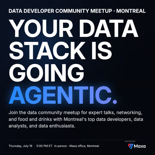 alliance63261's tweet photo. 📊 Data Developer Meetup MTL: Your Data Stack Is Going Agentic

🗓️ July 16 
📍 Montréal @ Maxa

Join data leaders to explore agentic AI, modern data engineering, AI-ready infrastructure, and the future of data stacks.

Food, drinks &amp; networking. 🚀 https://t.co/ysBmMDEWK8