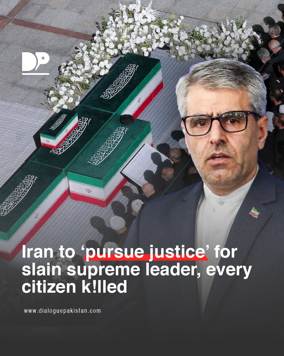 DialoguePak's tweet photo. Foreign Ministry spokesman Esmail Baghaei says pursuing justice for the assassination of Ayatollah Ali Khamenei is “a serious principle” for the Islamic Republic.
#DialoguePakistan #ForeignMinistry #Spokesman #EsmailBaghaei #Justice #AyatollahAliKhamenei https://t.co/AReVji0OQR