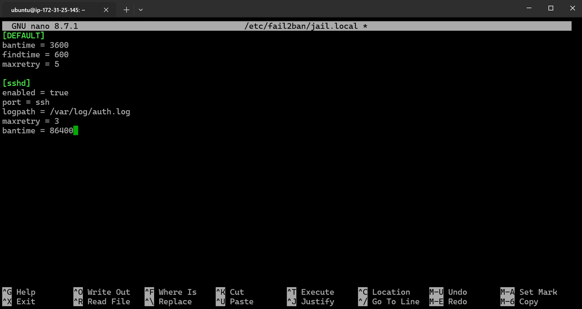 aashishhq's tweet photo. #LSPPDay43 — Hardened my EC2 server today! UFW firewall blocking everything except necessary ports, Fail2ban banning brute-force SSH attempts after 3 tries, password auth disabled, and automatic security updates enabled 
@lftechnology #60DaysOfLearning2026 #LearningWithLeapfrog https://t.co/diPxw8gmPC