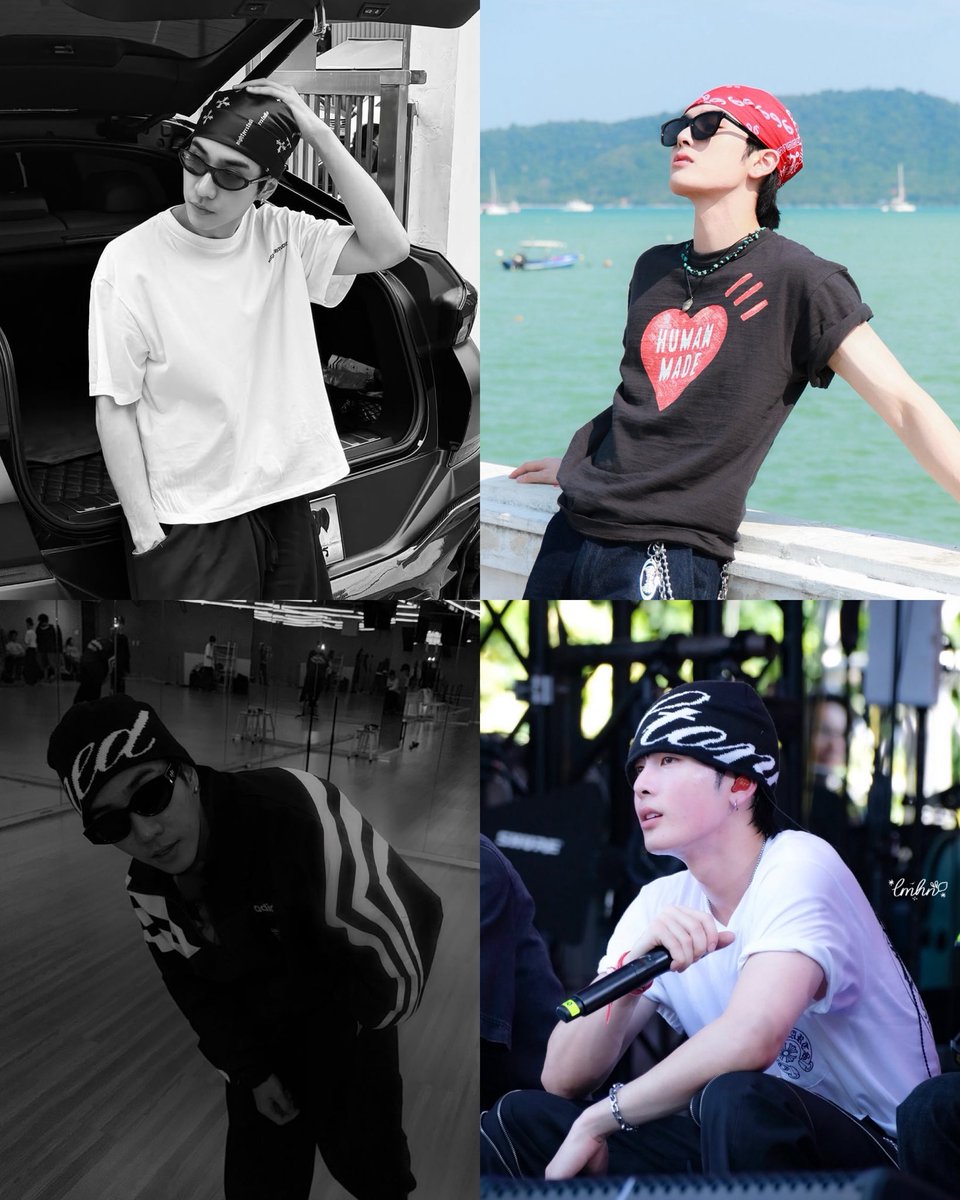 babytatajiw's tweet photo. โคตรเหมือน เพิร์ธแซนต้าเหมือนกันขนาดนี้ได้ไง วันก่อนเห็นพี่เพิร์ธใส่หมวกบีนนี่ว่าเหมือนแล้ว วันนี้เจอผ้าโพกหัวเข้าไป แทบจะกลืนกันเข้าไปแล้วอะ แล้วมันเป็นสไตล์น้องต้ามากกก อันนี้แต่งตัวตามใจแฟนปะครับเฮีย 😎🤙🏻🖤 https://t.co/uAuujRTotr