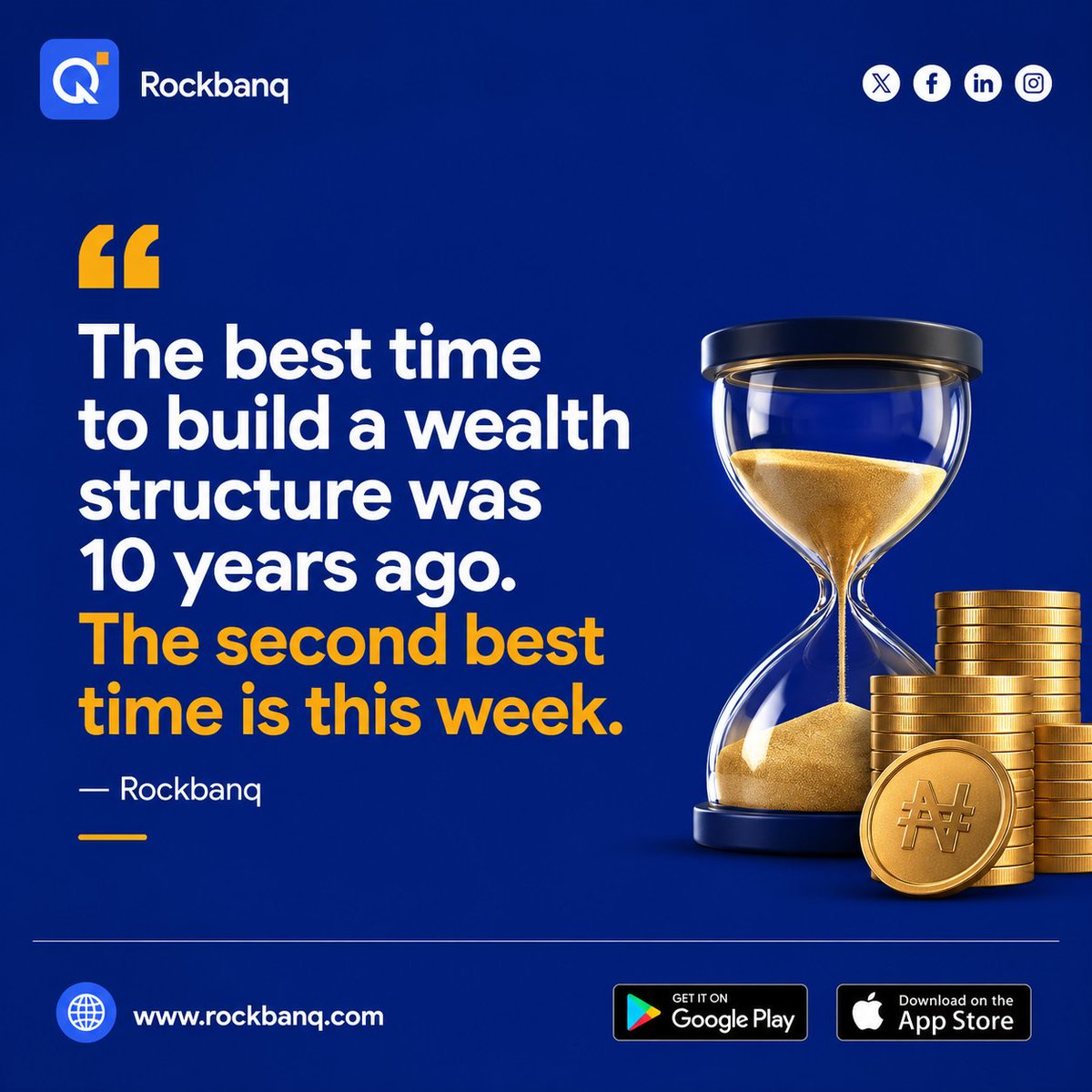 rockbanq's tweet photo. The future you're working for starts with the decisions you make this week.

Build consistently. Grow intentionally.

Have a productive week with Rockbanq.

#MondayMotivation #WealthBuilding #Rockbanq https://t.co/cehLZhwa4D