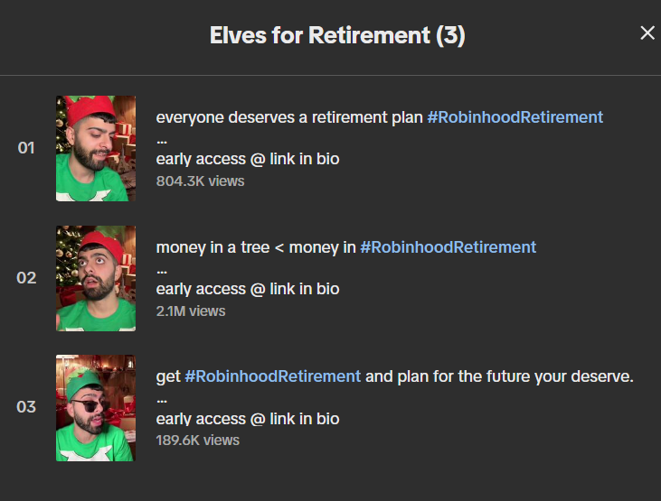 DegenCapitalLLC's tweet photo. Mfs be sending random lore that RobinHood posted in the year 1267 BC, but ignoring this lore pinned on top of the RobinHood TikTok account even today

$Elves for retirement

0xd55F3BBDcEd31DaA38d214df6580Ed97A405bFa8 https://t.co/Va4CvLNkxw