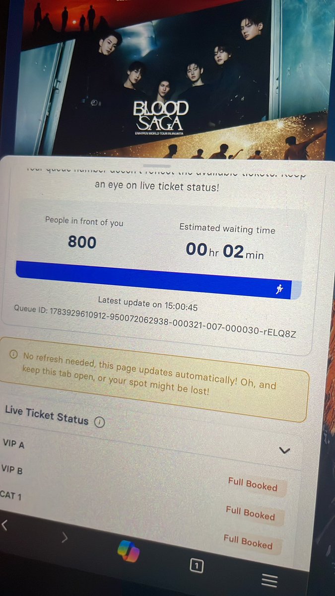 yesnamjune's tweet photo. Gila juga enha queue 800 fullbook vip cat 1 nya wkwkwk https://t.co/gqZRIRcxvg