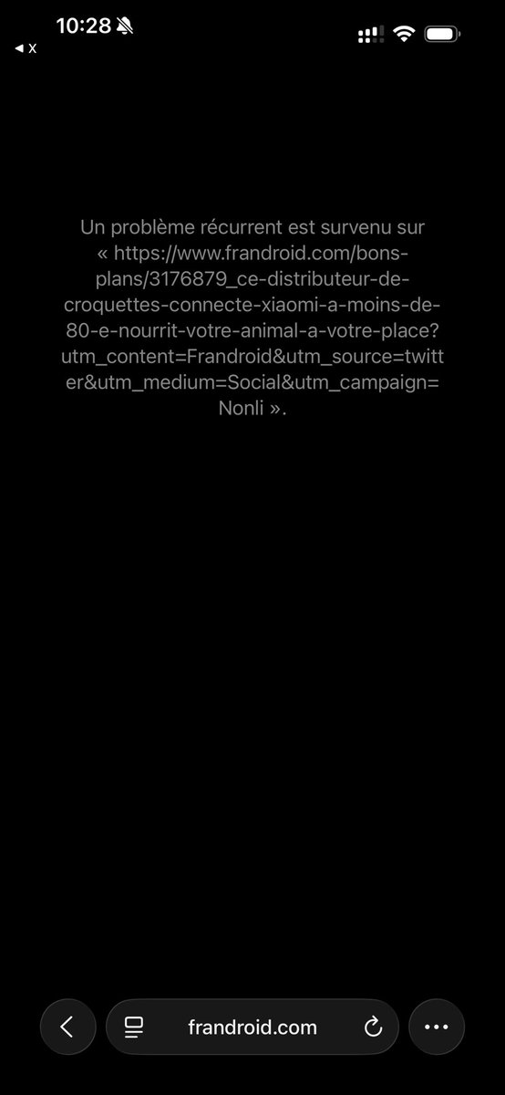 EvilGost1's tweet photo. @Frandroid Impossible de lire l’article sur mobile car au bout de quelques secondes, ca plante (safari). Lié a la pub j’imagine https://t.co/iLKs1ugGSd