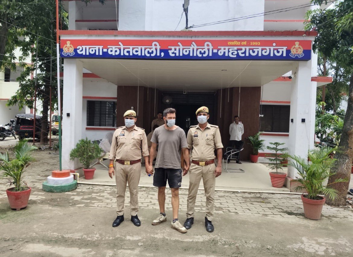Prakaash_KS's tweet photo. Another US national, Jordan Brown arrested by UP police. He was attempting to cross over from Nepal without any valid documents. Local villagers handed over him to police.

This is significant development considering another US national Matthew Aaron VanDyke already arrested by National Investigation Agency (NIA) earlier this year for illegally entering India and crossing into Myanmar to train ethnic armed groups in drone warfare.