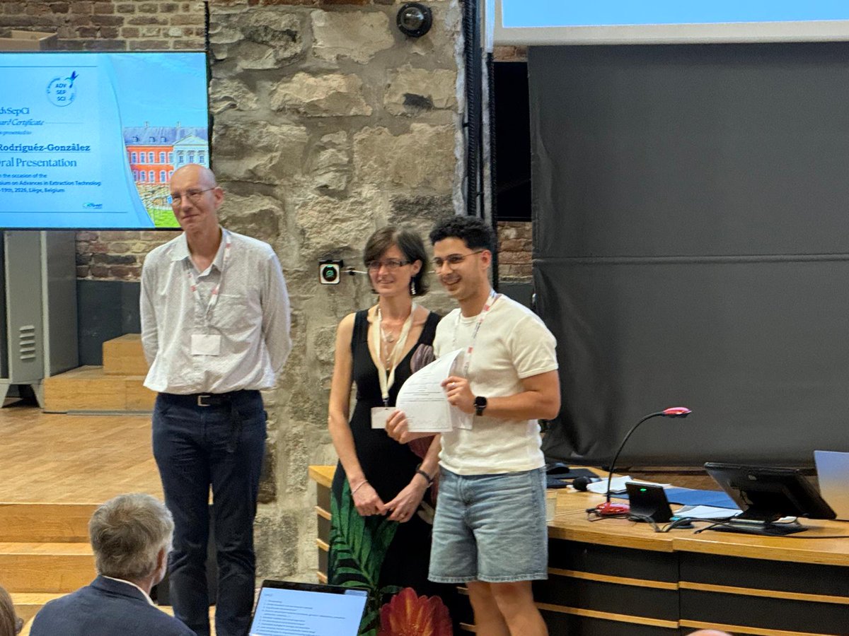 MAT4LL's tweet photo. The last highlights of #ExTech2026: Two of our MAT4LL PhD students have been awarded best oral and best poster presentations. Huge congratulations to @A_rodglez and @ Santi for this well-deserved recognition of their outstanding work! https://t.co/tnMZHwmNZ3