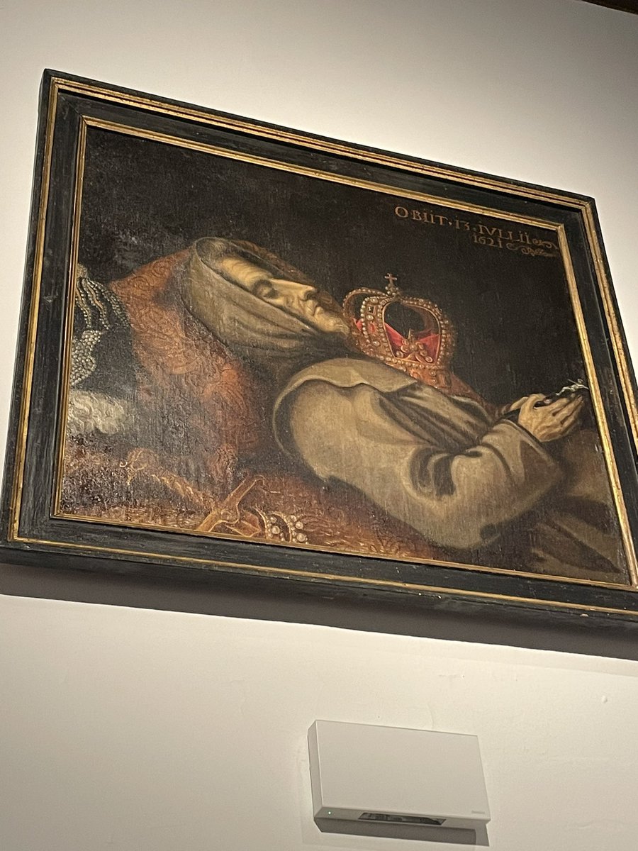 KurtBravo's tweet photo. #TalDíaComoHoy de 1621 muere en Bruselas en Bruselas el archiduque Alberto, duque de Borgoña, Brabante, etc., y esposo de la infanta Isabel Clara Eugenia. Este es su retrato mortuorio con hábito franciscano conservado en las Descalzas Reales de Madrid. https://t.co/cWXtZEkTP7