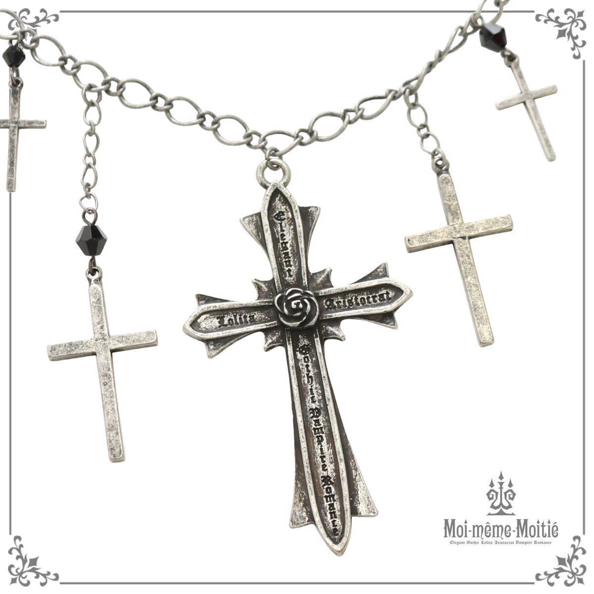 新商品】M+ROSEロゴ十字バッグチャーム チェーン最長・17cm 十字架