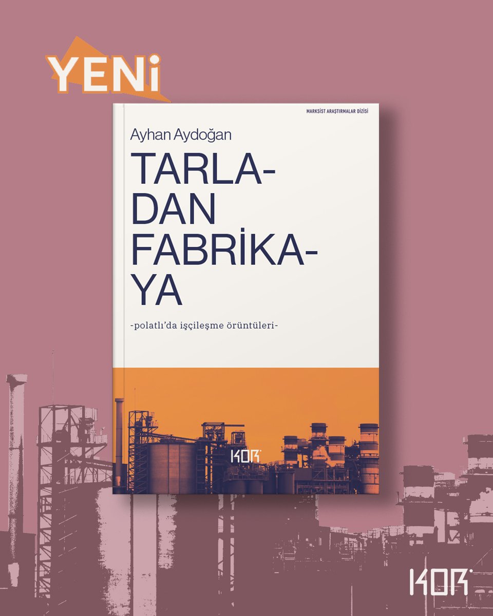 korkitap's tweet photo. YENİ KİTAP | TARLADAN FABRİKAYA
Şimdi önsatışla sitemizde!

Ayhan Aydoğan’ın kaleme aldığı “Tarladan Fabrikaya”, Ankara’nın o uçsuz bucaksız sarı bozkırında, Polatlı’nın “kara bebelerinin” bir rulman bileziği kadar değer görmediklerini anladıkları gün başlayan büyük uyanışın hikâyesidir.

Bu çalışma, sadece akademik bir merakın ürünü değil; işçi hareketinin hafızasına “Metal Fırtına” olarak kazınan bir dönemin, 2015 ORS direnişinin kalbinden süzülüp gelen bir anlatıdır. 2015 yılının o kavurucu Haziran sıcağında, fabrika önünde kurulan çadırlarda saz seslerinin Ankara oyun havalarına karıştığı, işçilerin kendi direniş bestelerini yaptığı ve her bir ıslık sesinde binlerce kişinin bir anda sessizleşip kenetlendiği o eşsiz atmosferin dökümüdür.
https://t.co/G0qWDNBhIN