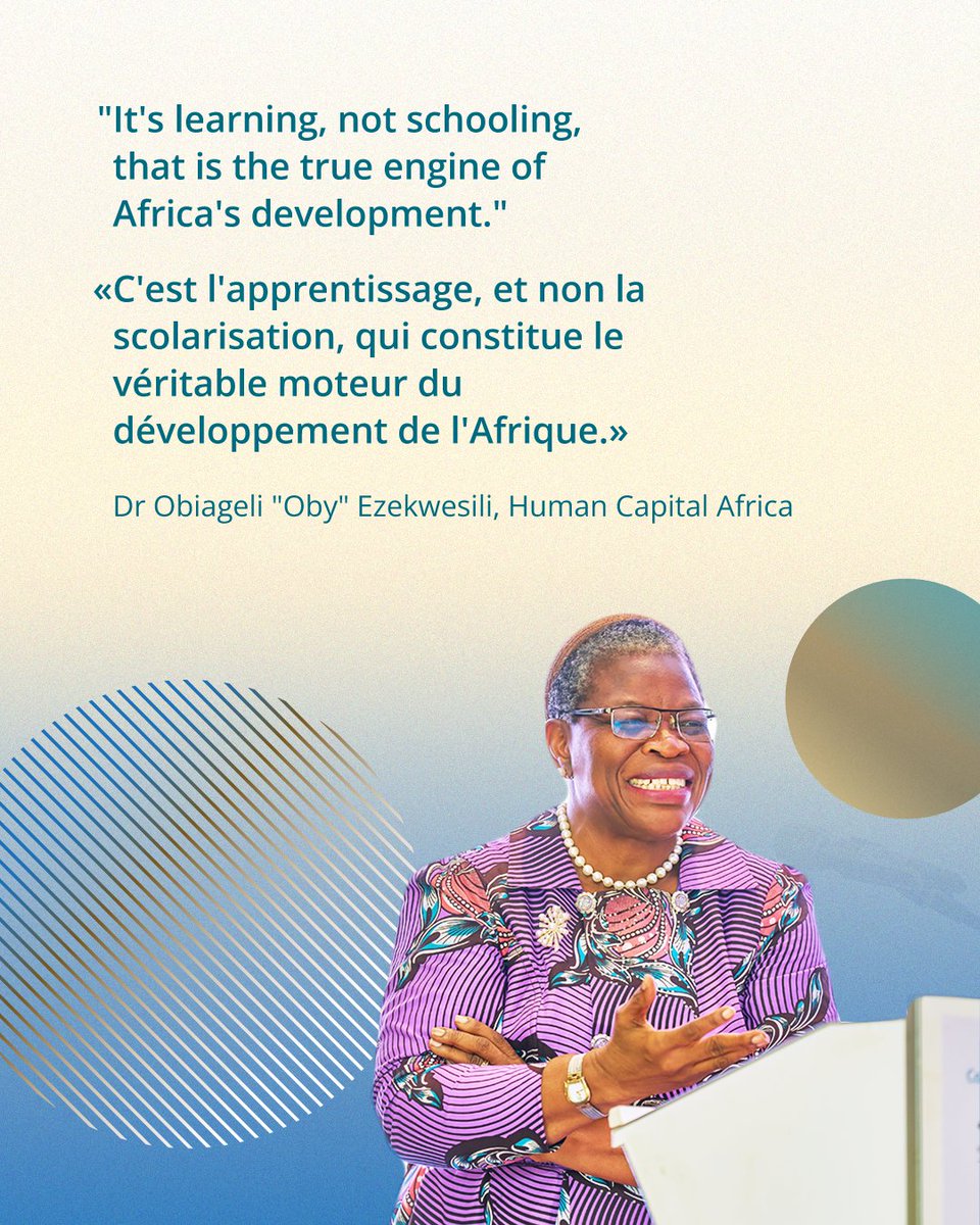 YidanPrize's tweet photo. Quality over quantity, learning over schooling, and people over data points: Dr Obiageli “Oby” Ezekwesili (@obyezeks) on what it takes to invest in education for development at the 2026 #YidanPrizeConference. Follow along as we share more takeaways: https://t.co/ZdssXELLPr https://t.co/aFiVqcQYsN
