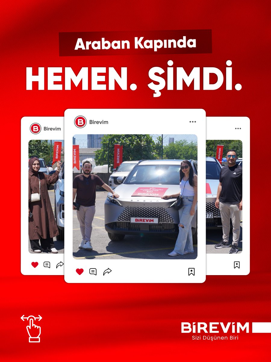 birevim's tweet photo. Hayallerini ertelemeyip yola çıkmayı seçenler, Araban Kapında kampanyamızla sıfır kilometre araçlarına kavuştu. 

Şimdi sıra sizde! 

Hemen teslim avantajıyla aracınız kapınızda.

Birevim | 444 23 53

#SiziDüşünenBiri https://t.co/Qe1ynnhiLq