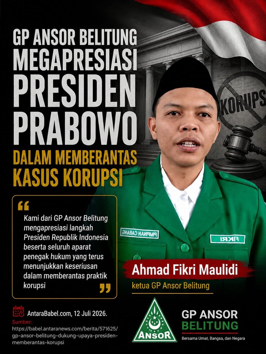 joannana46's tweet photo. Tak Pandang Bulu untuk membaerantas para koruptor sampe ke akar 🔥
#PresidenLawanKoruptor https://t.co/EOQ3nko00B