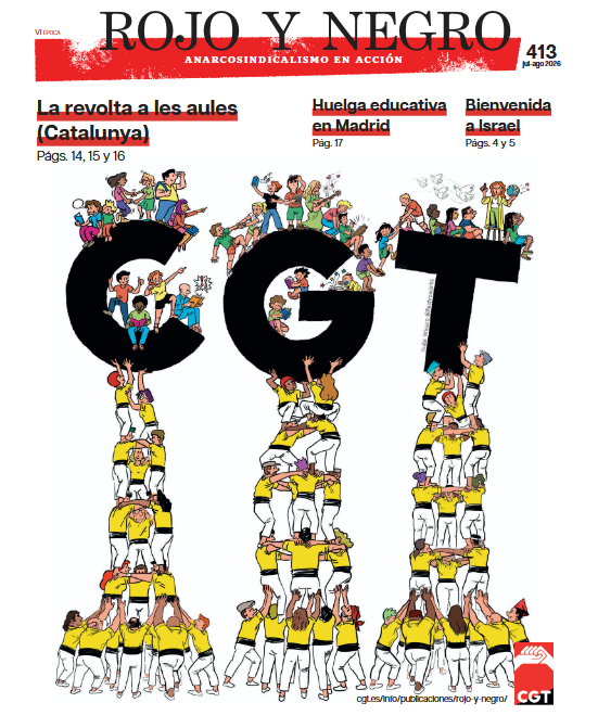 CGT's tweet photo. Acaba de salir el nº 413 del vocero confederal de #CGT @RojoyNegro_CGT, correspondiente a julio-agosto de 2026.

Lecturas y descargas en este enlace: https://t.co/XN7WluhzNF https://t.co/XfJ4ZNJUWi