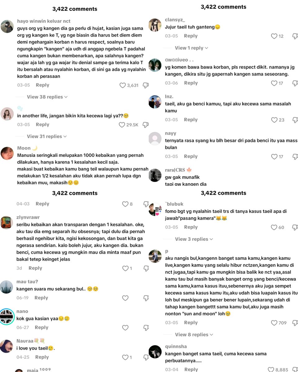 mleeaces's tweet photo. the difference 😅

3k komen isinya pada bilang kangen sama rapist vs 1k komen isinya bilang tone deaf sama orang yg udah klarif mengakui kesalahannya https://t.co/UlB4uvbAPH