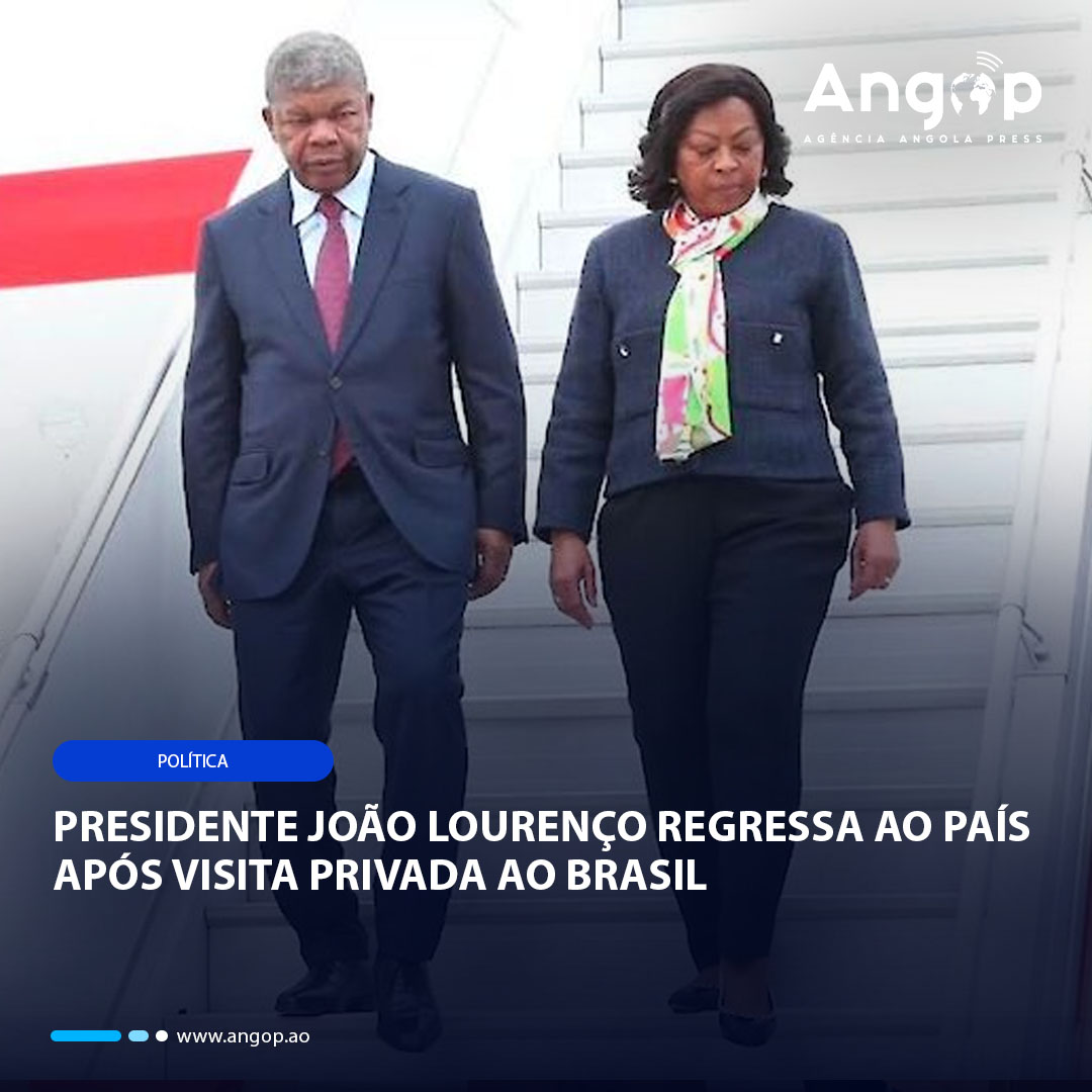 portalangop's tweet photo. O Presidente da República, João Lourenço, regressou ao país esta segunda-feira, após uma visita de carácter privado ao Brasil - https://t.co/uT0WRAXG2I https://t.co/MT5KB7IC7J