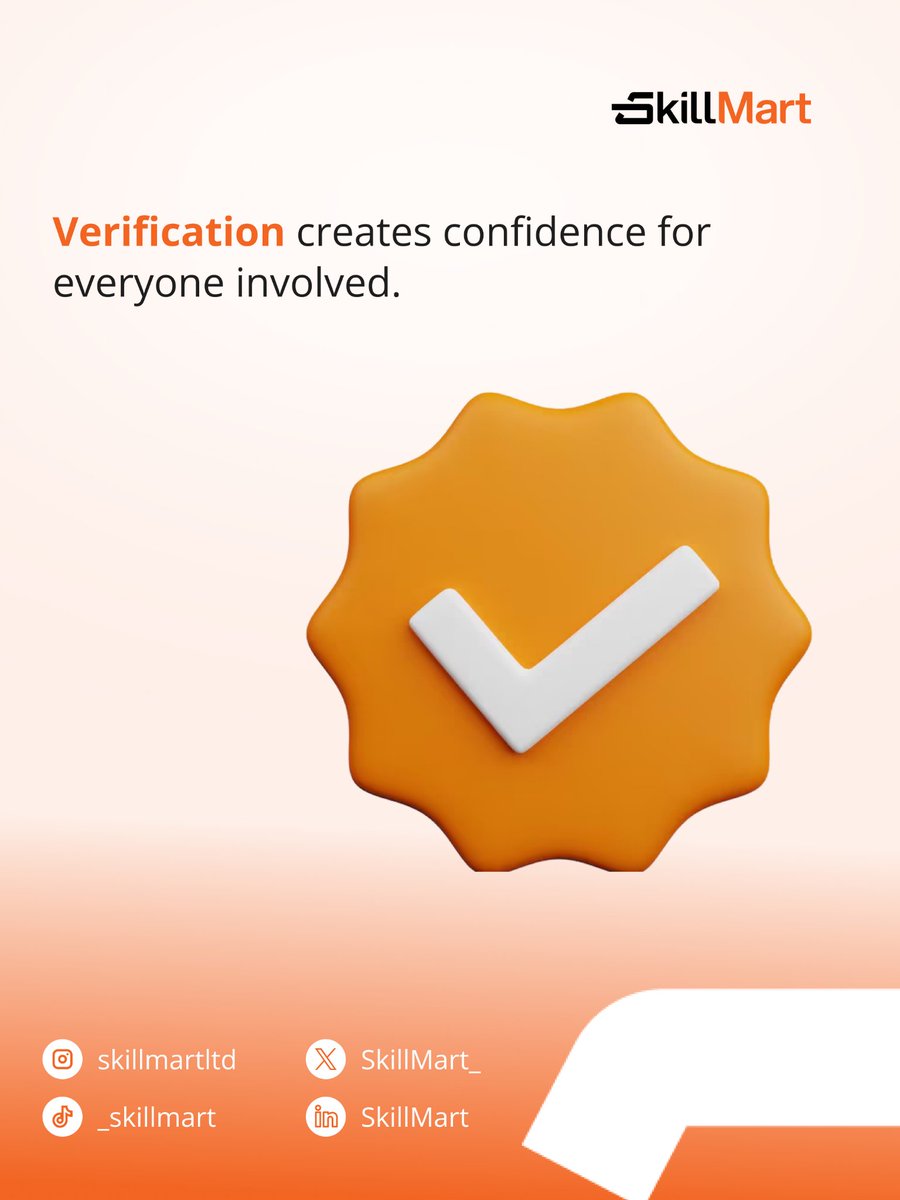 Skillmart_'s tweet photo. Trust is built through transparency, visibility and accountability.

SkillMart helps customers and service providers connect with greater confidence.

Get early access: https://t.co/l3Mjbs0OdO

#SkillMartNG #TrustedMarketplace #HireInNigeria #Explorepage #Onboarding https://t.co/wJpZnz7fMs