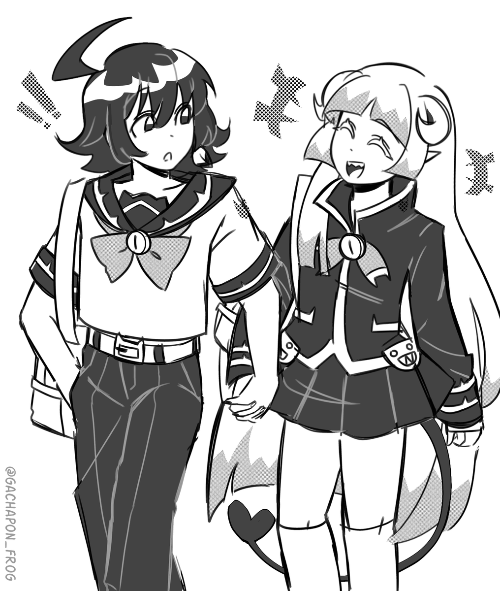 Gachapon_frog's tweet photo. i felt the sudden urge of doing fanart in the middle of artfight season #rkgk #mairuma #魔入間 https://t.co/kc5bODQ8Dp