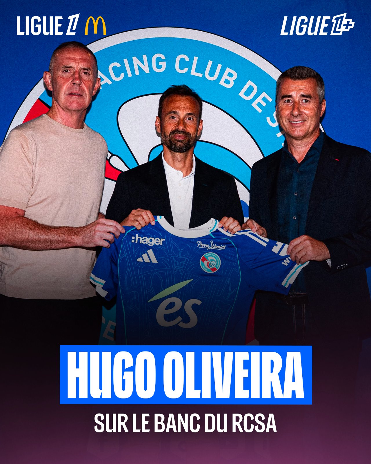 Hugo Oliveira est le nouvel entraîneur du @RCSA ! 

Bienvenue en Franc...