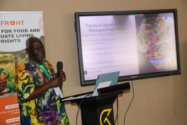 CefrohtUg's tweet photo. Ugandans' diets are changing fast, and so are rates of diabetes, heart disease, and other diet related illnesses. Prof. Charles Muyanja of @Makerere  says the solution starts on the package, clear warning labels on unhealthy food, so people can see at a glance what they're really eating.
#FOPWL #CefrohtUG