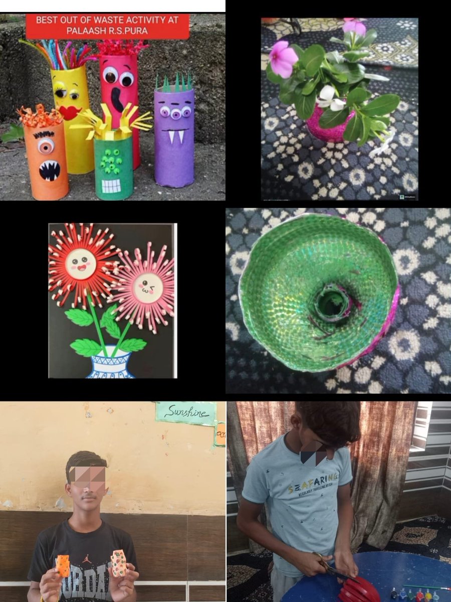 DswoJammu's tweet photo. Turning waste into wonder! 
Inmates of Palaash R.S.Pura, jammu showcased their creativity by making beautiful items from plastic bottles under the Nasha Mukt Abhiyaan.The Best Out of Plastic Bottle activity promoted creativity,recycling,and responsible habits for a better future. https://t.co/KpEN9YR882