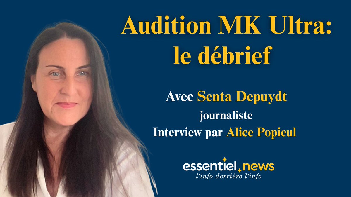 essentiel_news's tweet photo. 🚨 MK Ultra devant le congrès US: dossier clos ou encore actif?

Le 30 juin 2026 aux États-Unis, une commission parlementaire se donnait pour objectif de «dévoiler la vérité sur le programme MK Ultra de la CIA». La promesse a-t-elle été tenue? 

Dans un entretien vidéo, nos journalistes Alice Popieul et Senta Depuydt reviennent sur cette actualité et mettent en perspective les programmes de contrôle mental. 

04:50 Parcours de Senta Depuydt
07:18 Quels sont les liens existants entre abus rituels et MK Ultra?
12:58 Retour sur l’audition au congrès américain
25:58 L’affaire Pont-Saint-Esprit
27:18 La collaboration internationale à l’origine de la CIA
31:19 La famille Kennedy et la CIA
34:19 Contrôler l’esprit, pour quoi faire?
37:48 Existe-t-il un MK Ultra de masse?
40:36 L’affaire Charlie Kirk, Turning Point et le sionisme
51:00 Personnes ciblées individuellement et armes à énergie dirigée
53:56 Pérennité des programmes MK
55:20 Le rôle de l’Allemagne dans l’agenda mondial après guerre
59:28 Le dur témoignage d’Anneke Lucas, survivante des réseaux
1:04:36 Quelles suites judiciaires à cette nouvelle audition?
1:13:42 Le cas Charles Manson
1:18:14 L’implication des familles royales, l’institut Tavistok, la magie ancienne: aux origines des programmes de contrôle mental
1:26:30 Pistes de déprogrammation / Mesures de résistance à l’ingénierie sociale

🎥 Voir la vidéo sur notre site & lire l'article:
https://t.co/J0SItCghn9

Ou la visionner sur notre chaîne Youtube: https://t.co/gyzxR2s8Ko

💬 Vos commentaires sont les bienvenus sous nos articles, sur notre site.

#MKUltra #ContrôleMental #CIA #Pédocriminalité #Torture #Chantage #Viols #ImplantsCérébraux #CathyOBrien #AnnekeLucas #ChantalFrei #AlexandreLebreton #50VoixViolenceRituelle #OfficiersNazis #OpérationPaperclip #PontSaintEsprit #InstitutTavistok #Survivantes #Solutions

📨 S'abonner à notre infolettre gratuite hebdomadaire: https://t.co/Mt3nBHew0B
🫶 Faire un don: https://t.co/EPE4P2a50n
📆 Agenda des événements: https://t.co/q44Hy6zQb6