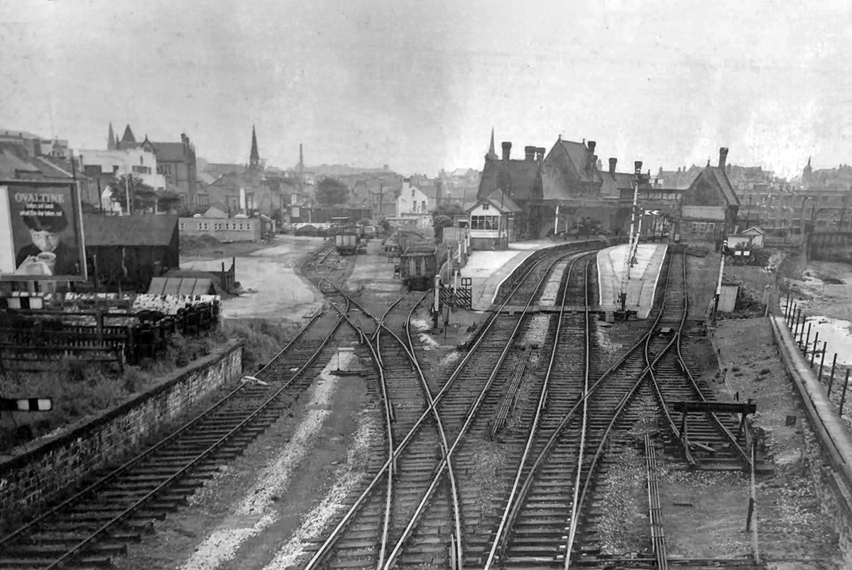 NowtbutaLad's tweet photo. The now long gone #Lancaster Green Ayre station looking towards the city centre. It closed to passengers in 1966 and was demolished in 1976 when the track was also removed [pic Alice Mulvany]. @TheBenthamLine @railnigel #Railways #Lancashire https://t.co/TfkyLGOSZh