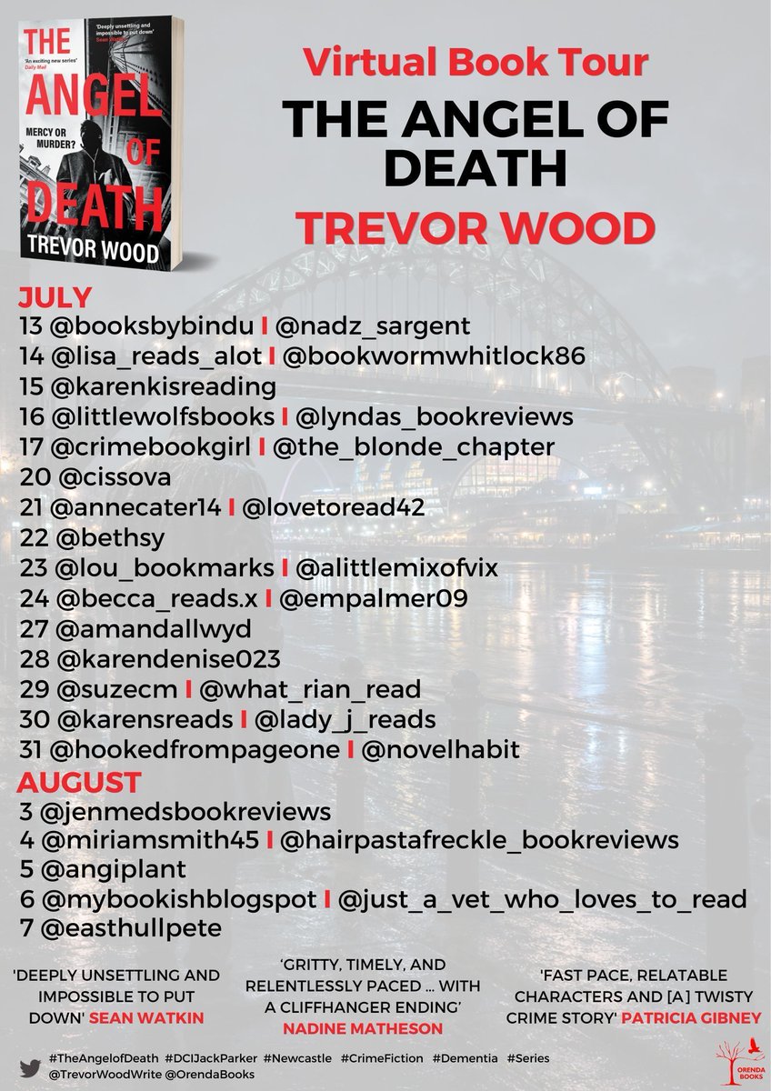 OrendaBooks's tweet photo. ❤️#BLOGTOUR❤️

The BLOG TOUR for #TheAngelOfDeath, BOOK 3 in the #DCIJackParker series by the INCREDIBLE @TrevorWoodWrite begins TODAY!🙌

Thank you to @randomttours &amp; our #TeamOrenda bloggers for reading!❤️

👇PREORDER YOUR COPY NOW!👇 OUT 16/07/26
🔗https://t.co/MeI8ST2Qlr https://t.co/EDfn3PR0q2