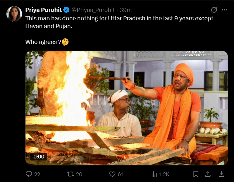 aadit_2's tweet photo. 🚨FACT CHECK

Reducing 9 years of work to rituals ignores reality.
UP is India's 3rd largest economy, operational airports grew from 2 to 15, and it has the most expressways (6 operational, 7 upcoming).

Plus, NITI Aayog shows 5.94 crore people came out of poverty. https://t.co/5irIldojkP