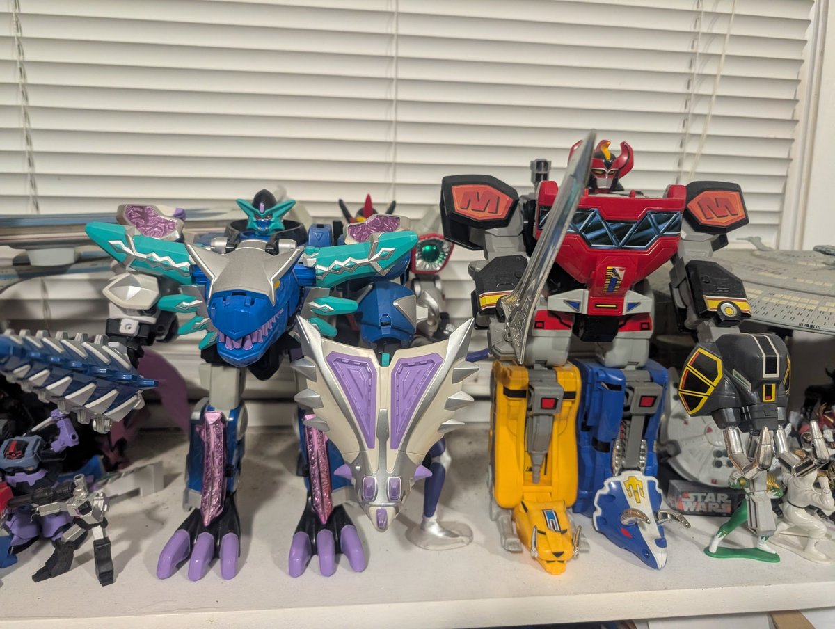 B_Money112687's tweet photo. @jacksfilms Fuck it you made me do this. My Power Rangers/Super Sentai mecha megazord collection. #PowerRangers, #SuperSentai #Jacksfilms https://t.co/FyANgJfVXv