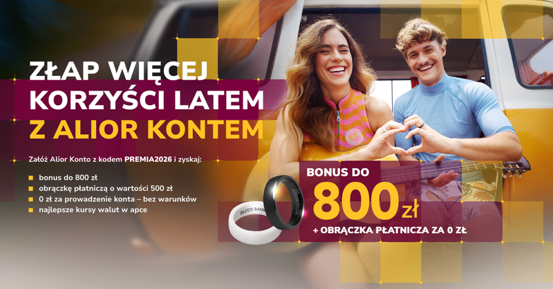 LiveSmarterpl's tweet photo. 800 zł w nowej odsłonie promocji Alior Banku

https://t.co/loG0w9uCII https://t.co/5OSimKxvAL