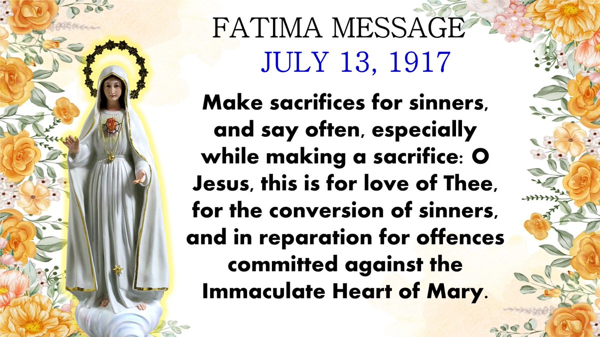 SanchezVen33413's tweet photo. #FatimaMessage https://t.co/pWH14S2ovO